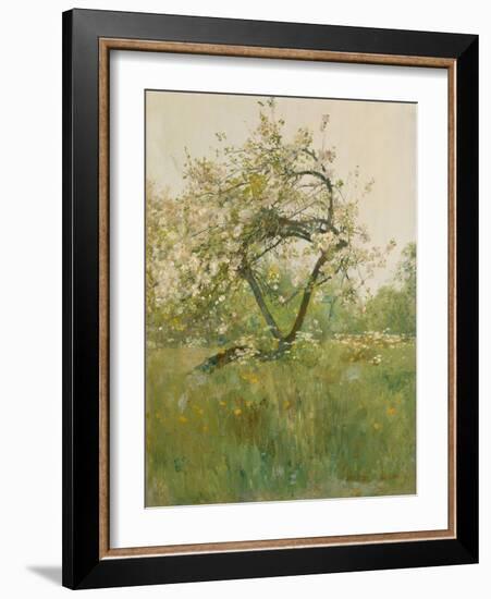 Peach Blossoms, Villiers-le-Bel, 1887-89-Childe Frederick Hassam-Framed Giclee Print