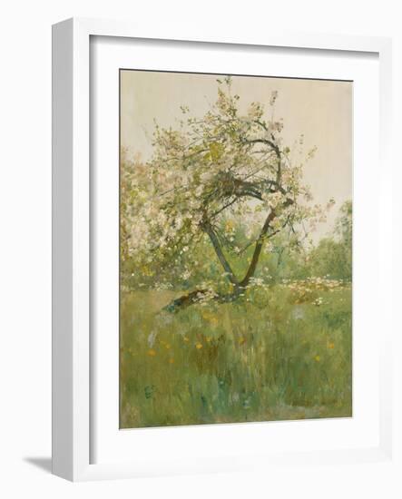 Peach Blossoms, Villiers-le-Bel, 1887-89-Childe Frederick Hassam-Framed Giclee Print