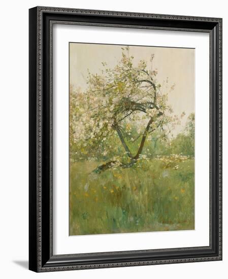 Peach Blossoms, Villiers-le-Bel, 1887-89-Childe Frederick Hassam-Framed Giclee Print