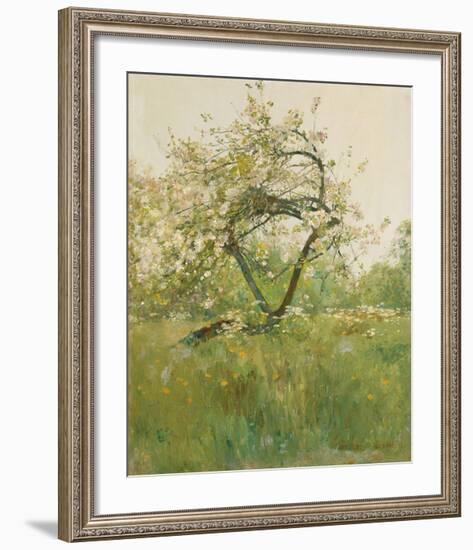 Peach Blossoms - Villiers-le-Bel-Frederick Childe Hassam-Framed Premium Giclee Print