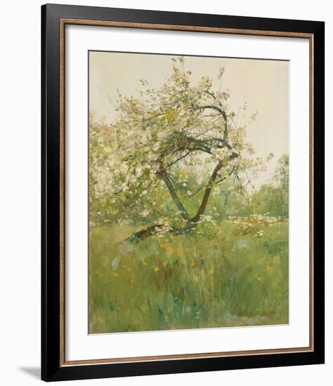 Peach Blossoms - Villiers-le-Bel-Frederick Childe Hassam-Framed Premium Giclee Print