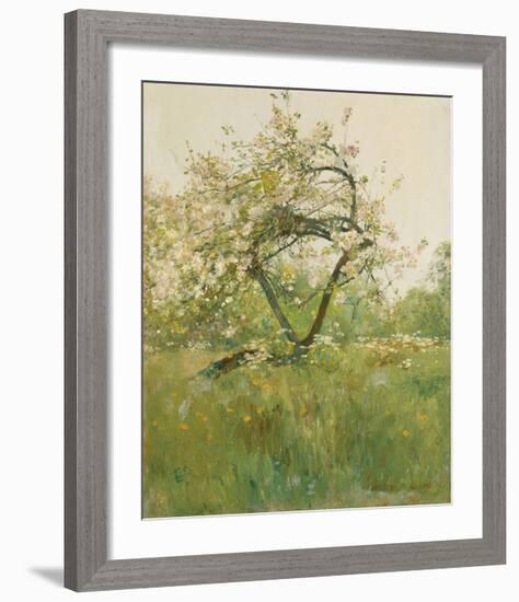 Peach Blossoms - Villiers-le-Bel-Frederick Childe Hassam-Framed Premium Giclee Print