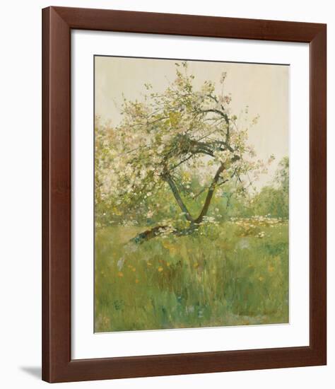 Peach Blossoms - Villiers-le-Bel-Frederick Childe Hassam-Framed Premium Giclee Print