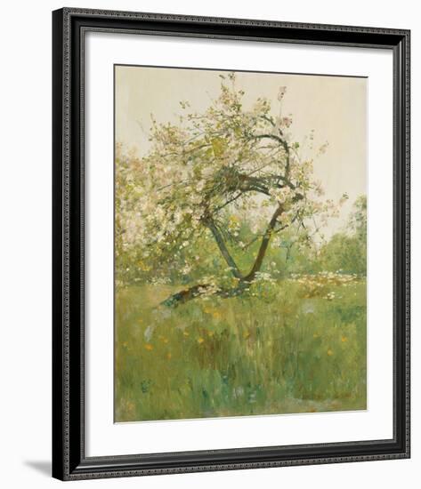 Peach Blossoms - Villiers-le-Bel-Frederick Childe Hassam-Framed Premium Giclee Print