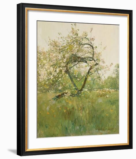 Peach Blossoms - Villiers-le-Bel-Frederick Childe Hassam-Framed Premium Giclee Print