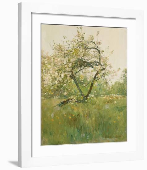 Peach Blossoms - Villiers-le-Bel-Frederick Childe Hassam-Framed Premium Giclee Print