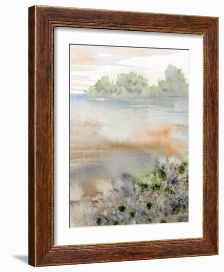 Peach Blue Landscape 4-Patti Bishop-Framed Art Print