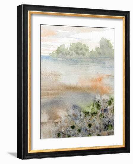 Peach Blue Landscape 4-Patti Bishop-Framed Art Print