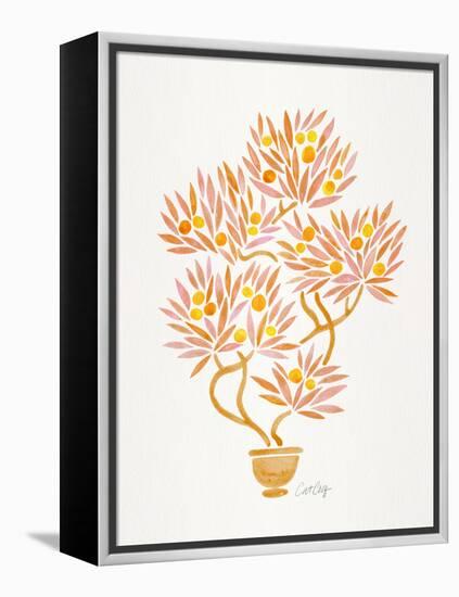 Peach Bonsai Orange-Cat Coquillette-Framed Premier Image Canvas