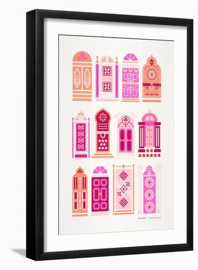 Peach Doors-Cat Coquillette-Framed Art Print