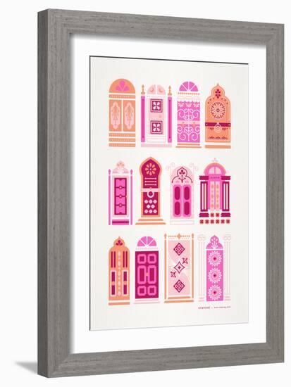 Peach Doors-Cat Coquillette-Framed Giclee Print