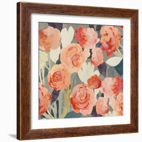 Peach Floral-PI Studio-Framed Art Print