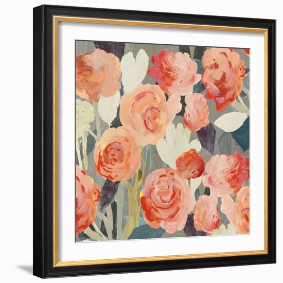 Peach Floral-PI Studio-Framed Art Print