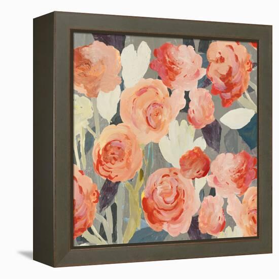 Peach Floral-PI Studio-Framed Stretched Canvas