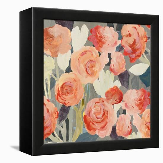Peach Floral-PI Studio-Framed Stretched Canvas