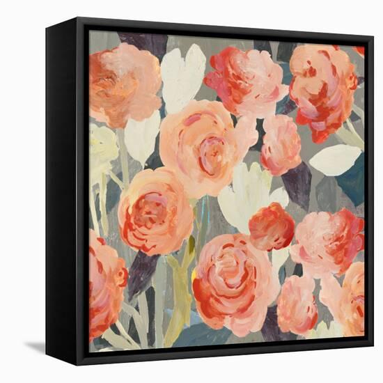 Peach Floral-PI Studio-Framed Stretched Canvas