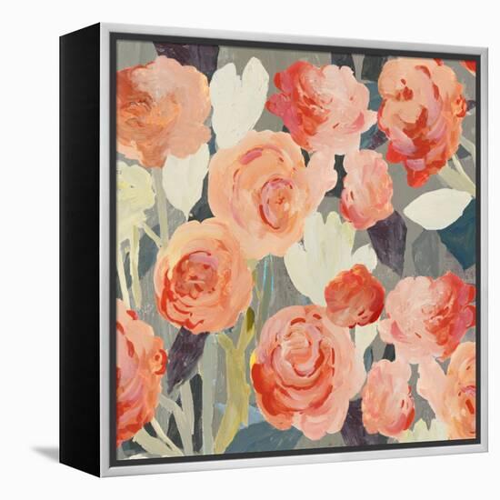 Peach Floral-PI Studio-Framed Stretched Canvas