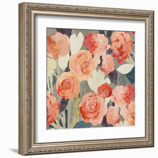 Peach Floral-PI Studio-Framed Art Print