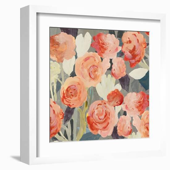 Peach Floral-PI Studio-Framed Art Print