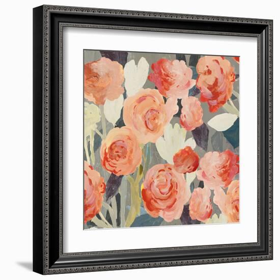 Peach Floral-PI Studio-Framed Art Print