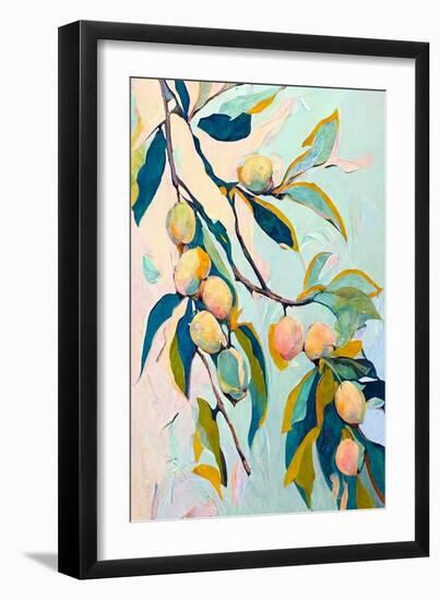 Peach Fruit Branch I-Avril Anouilh-Framed Art Print