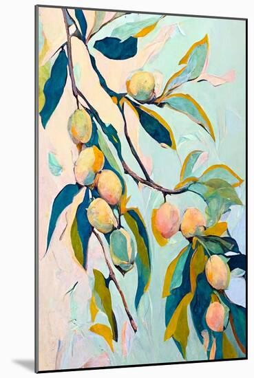 Peach Fruit Branch I-Avril Anouilh-Mounted Art Print