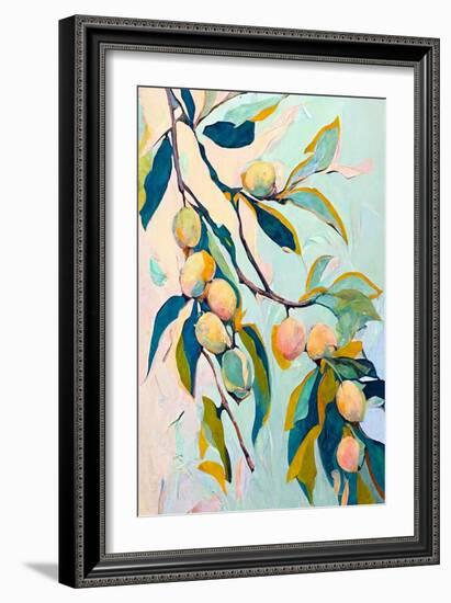 Peach Fruit Branch I-Avril Anouilh-Framed Art Print