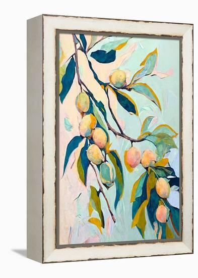 Peach Fruit Branch I-Avril Anouilh-Framed Stretched Canvas