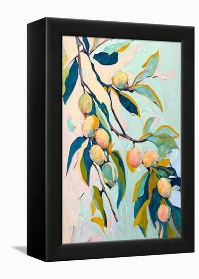 Peach Fruit Branch I-Avril Anouilh-Framed Stretched Canvas