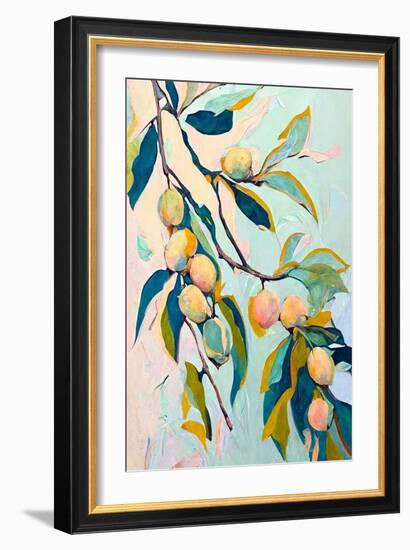 Peach Fruit Branch I-Avril Anouilh-Framed Premium Giclee Print