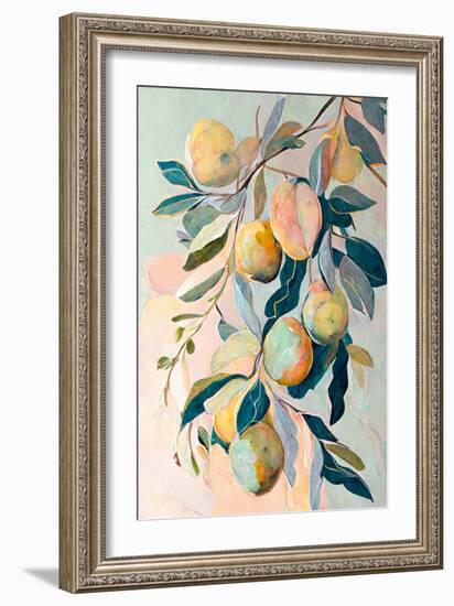 Peach Fruit Branch-Avril Anouilh-Framed Premium Giclee Print