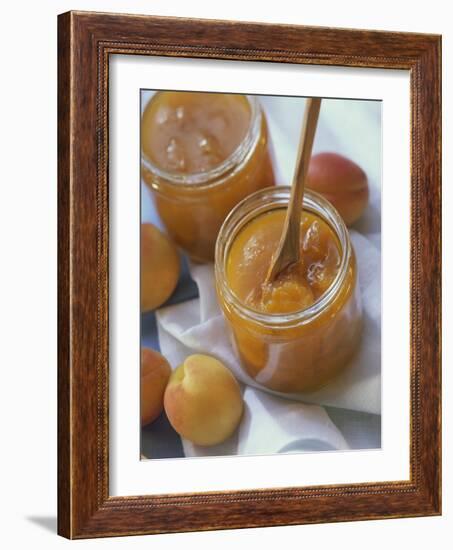 Peach Jam in Preserving Jars-Eising Studio - Food Photo and Video-Framed Photographic Print