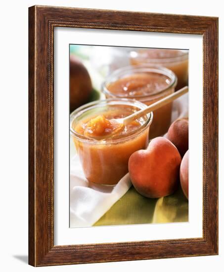 Peach Jam in Preserving Jars-Eising Studio - Food Photo and Video-Framed Photographic Print