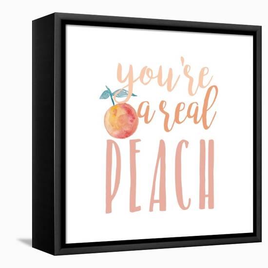 Peach Life II-Studio W-Framed Stretched Canvas