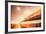 Peach Light Fantastic Cityscape at San Francisco Bay Bridge-Vincent James-Framed Photographic Print