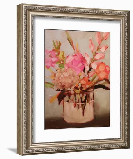 Peach Soft Floral-Kristy Andrews-Framed Art Print