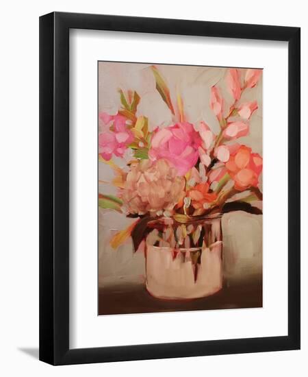 Peach Soft Floral-Kristy Andrews-Framed Art Print