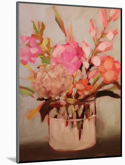 Peach Soft Floral-Kristy Andrews-Mounted Art Print