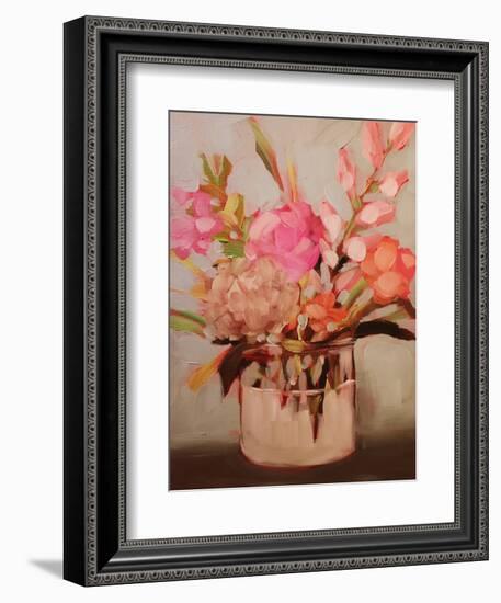 Peach Soft Floral-Kristy Andrews-Framed Art Print