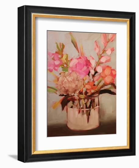 Peach Soft Floral-Kristy Andrews-Framed Art Print