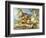 Peaches and Grapes in a Rocky Landscape-Theude Gronland-Framed Giclee Print