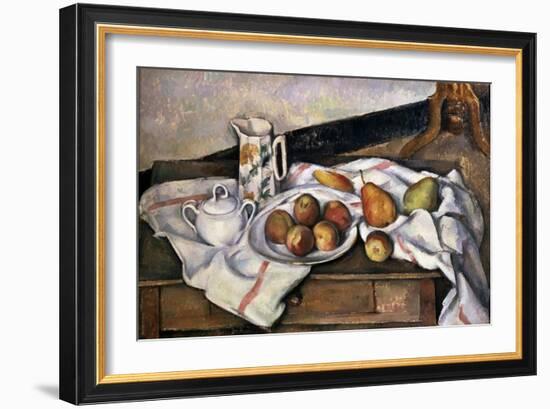 Peaches and Pears, 1890-1894-Paul Cézanne-Framed Giclee Print