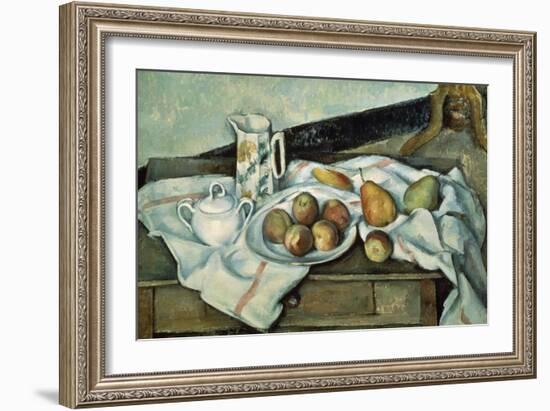 Peaches and Pears-Paul Cézanne-Framed Giclee Print