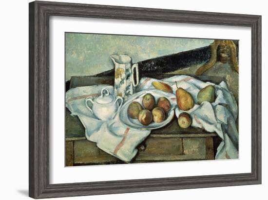 Peaches and Pears-Paul Cézanne-Framed Giclee Print