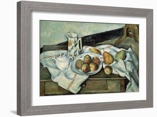 Peaches and Pears-Paul Cézanne-Framed Giclee Print