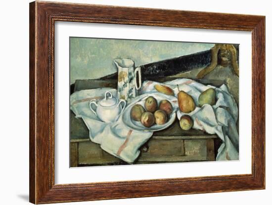 Peaches and Pears-Paul Cézanne-Framed Giclee Print