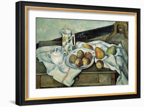 Peaches and Pears-Paul Cézanne-Framed Giclee Print