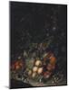 Peaches, Grapes, Pomegranates, Melons, a Corncob, Apricots, Plums, Pears, Acorns-Rachel Ruysch-Mounted Giclee Print