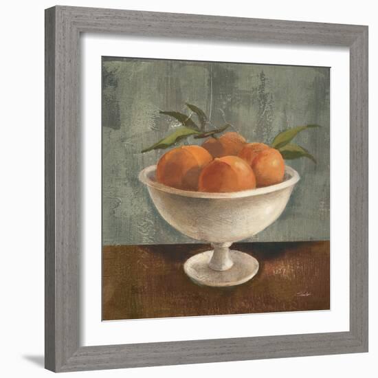 Peaches in Old Bowl Neutral-Silvia Vassileva-Framed Art Print