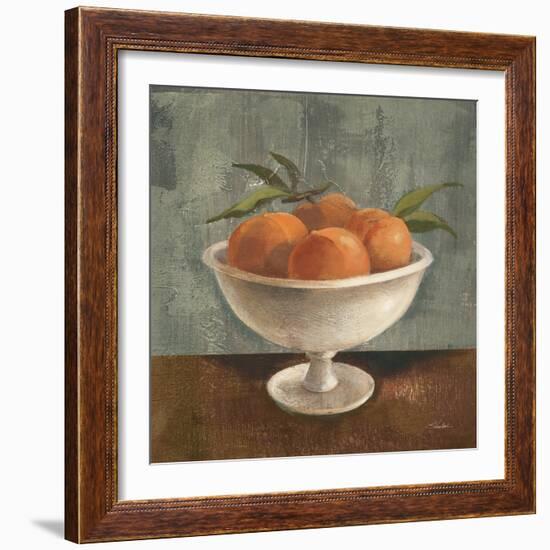 Peaches in Old Bowl Neutral-Silvia Vassileva-Framed Art Print